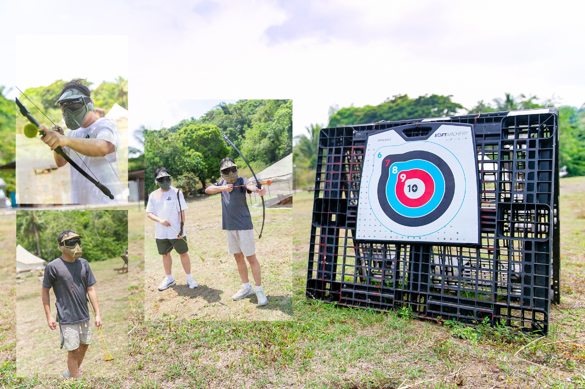Fruit orchard with trees in bloom